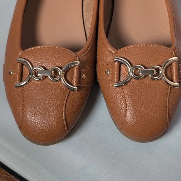 Aerosoles Buckle Ballet Flats Tan - Picture 4 of 10